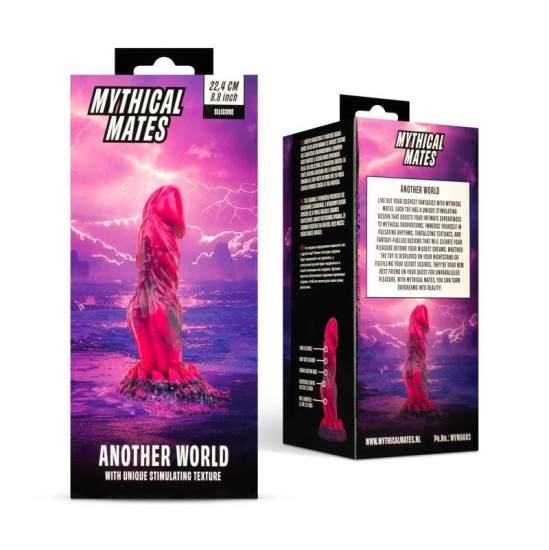 MYTHICAL MATES Another World Dildo Pink and Purple 22.4 cm - 8.8"