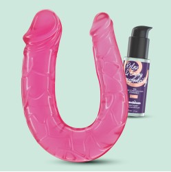 Crushious DEEP DIVER DUBULTAIS DILDO AR ANĀLO LUBRIKANTU 50 ml ROZĀ