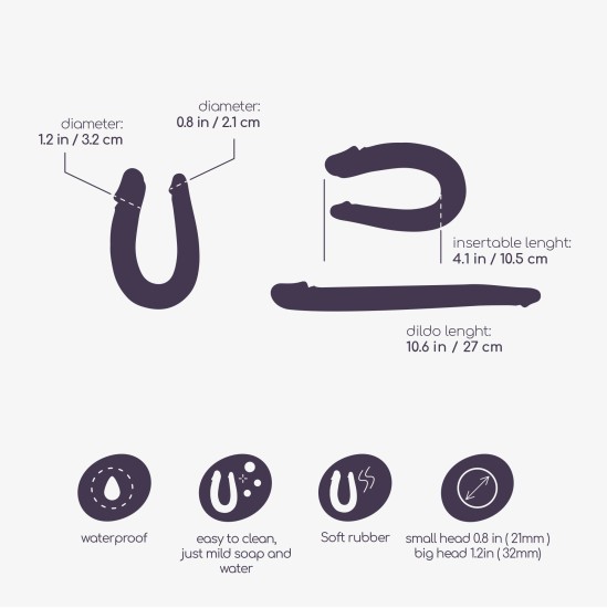 Crushious DEEP DIVER DUBULTAIS DILDO AR ANĀLO LUBRIKANTU 50 ml ROZĀ