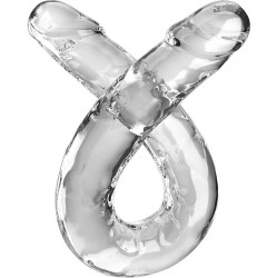 King Cock DOUBLE TROUBLE DOUBLE DILDO 46 CM CLEAR