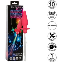 Calexotics SOUTHERN LIGHTS LIGHT UP ANAL PLUG 10 VIBRATIONS SILICONE PINK