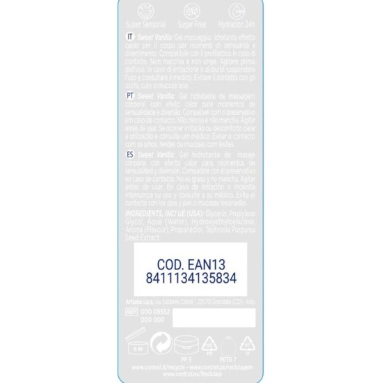 Control Lubes CONTROL - 2 EN 1 MASSAGE & PLEASURE MADAGASCAR SWEETNESS 200 ML