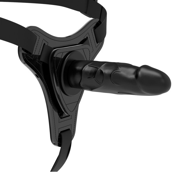 Fetish Submissive Harness REALISTIC BLACK SILICONE 15 CM