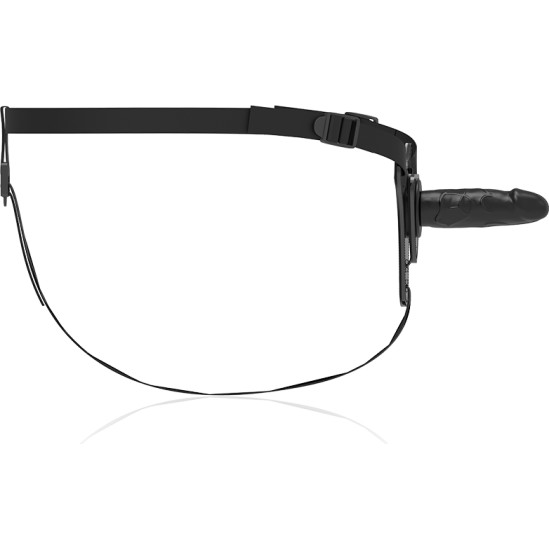 Fetish Submissive Harness REALISTIC BLACK SILICONE 15 CM