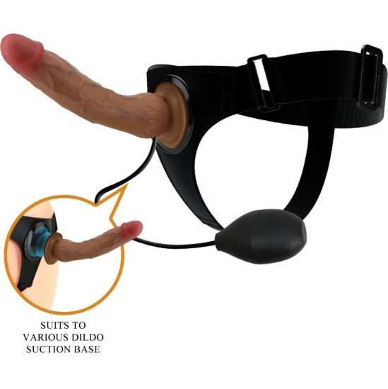 Pretty Love KYTON UNIVERSAL HARNESS BRIEFS WITH SQUIRTING DILDO 19 CM MULATO