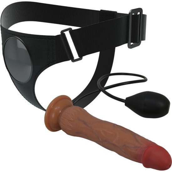 Pretty Love KYTON UNIVERSAL HARNESS BRIEFS WITH SQUIRTING DILDO 19 CM MULATO