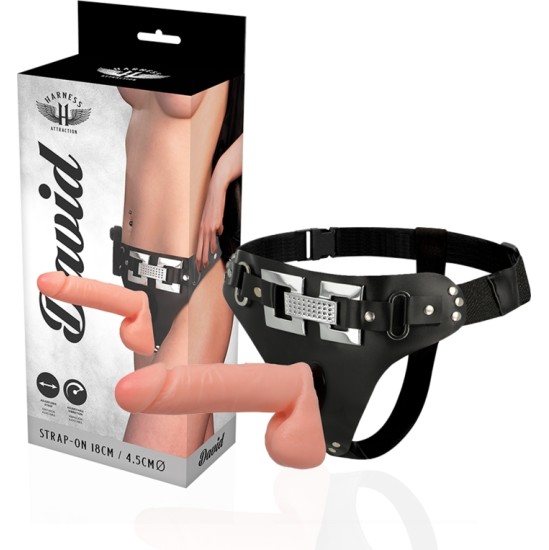 Harness Attraction DELUXE HARNESS WITH REALISTIC VIBRATION 18 CM -O- 4.5 CM