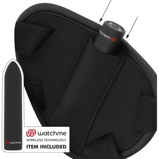 Fetish Submissive CYBER STRAP - HARNESS WITH DILDO AND BULLET REMOTE CONTROL WATCHME L TECHNOLOGY