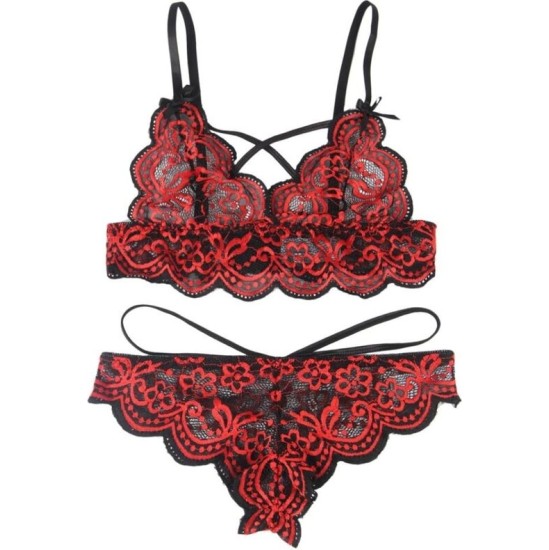 Subblime Sets SUBBLIME - SET TWO PIECES SET LACE TOP AND PANTIES S/M