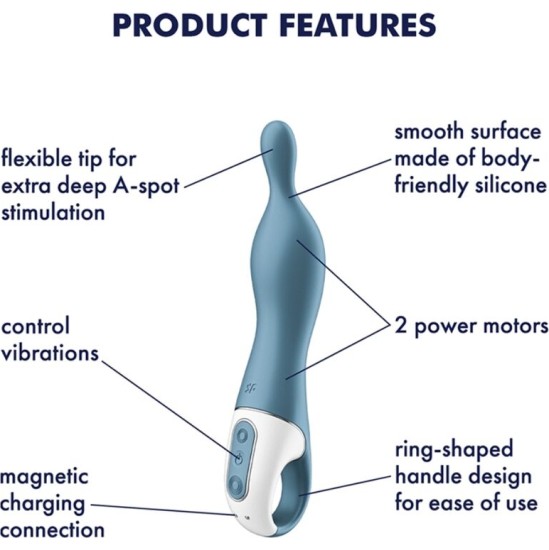 Satisfyer Vibrator SATISFYER - AMAZING 1 ASPOT VIBRATOR BLUE