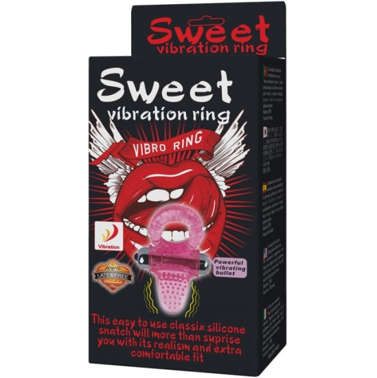 Baile For Him BAILE - SWEET ABS 10 RHYTHMS RING PINK VIBRATOR PENIS RING