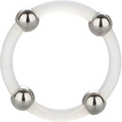 Calexotics STEEL BEADED SILICONE RING L