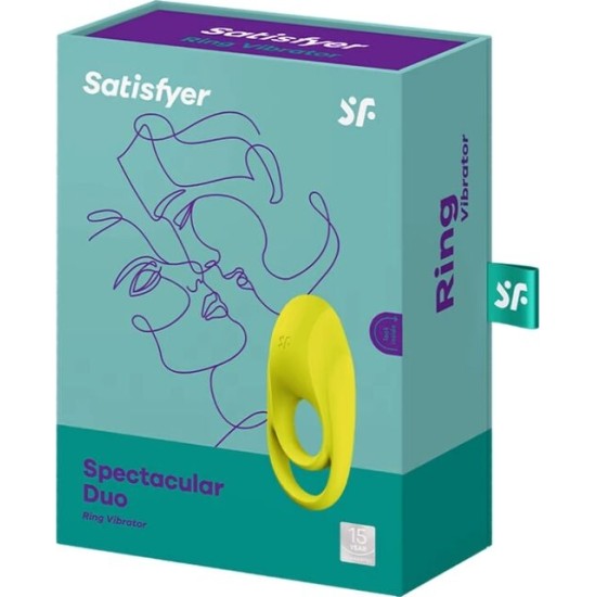 Satisfyer Ring SATISFYER - SPECTACULAR DUO RING VIBRATOR YELLOW