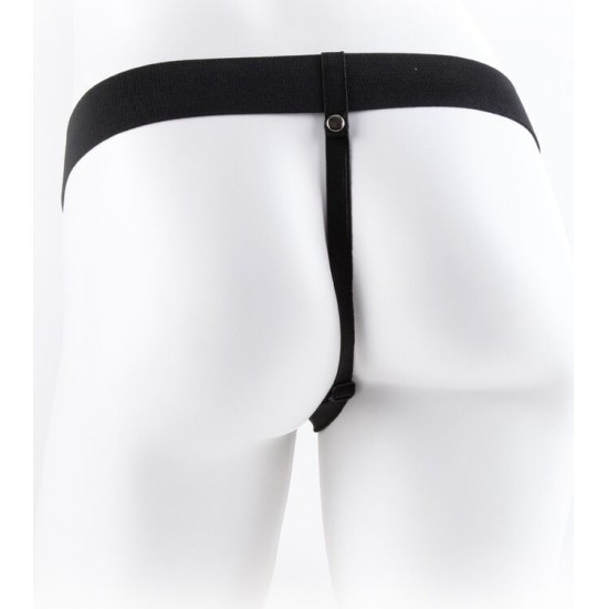 Fetish Fantasy Series ADJUSTABLE HARNESS REMOTE CONTROL REALISTIC PENIS WITH TESTICLES 23 CM