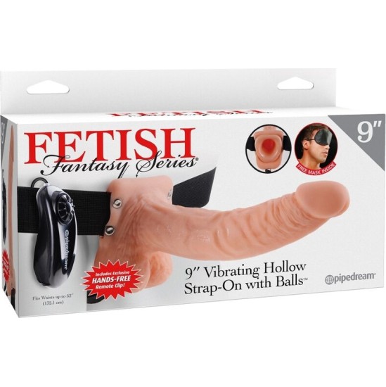 Fetish Fantasy Series ADJUSTABLE HARNESS REMOTE CONTROL REALISTIC PENIS WITH TESTICLES 23 CM