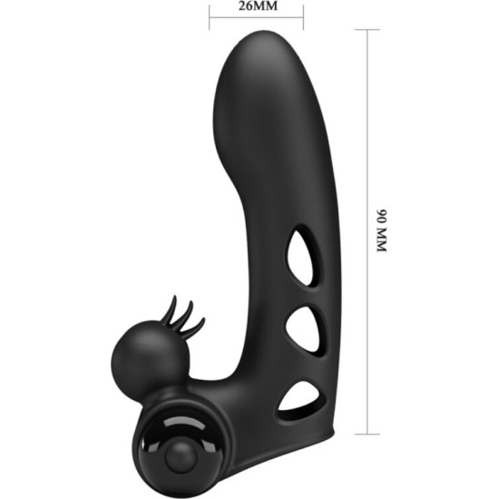 Pretty Love Male PRETTY LOVE - ORLANDO BLACK VIBRATOR FINGER COVER
