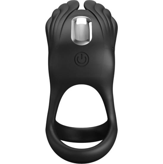 Pretty Love Male PRETTY LOVE - SILAS VIBRANT PENIS RING 7 VIBRATIONS BLACK SILICONE