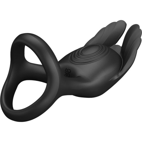Pretty Love Male PRETTY LOVE - SILAS VIBRANT PENIS RING 7 VIBRATIONS BLACK SILICONE