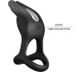 Pretty Love Male PRETTY LOVE - SILAS VIBRANT PENIS RING 7 VIBRATIONS BLACK SILICONE
