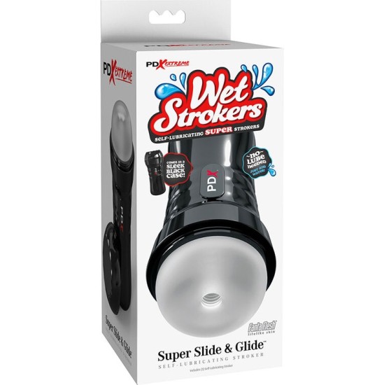 Pdx Extreme SLIDE & GLIDE SELF-LUBRICATING MASTURBATOR CLEAR