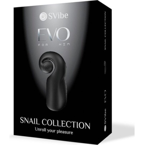 Snail Vibe EVO FOR HIM MALE MASTURBATOR SLIDE NROLL BLACK