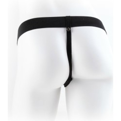 Fetish Fantasy Series SERIES 11 HOLLOW STRAP-ON VIBRATING WITH BALLS 27.9CM FLESH