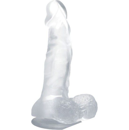 Baile Dildos BAILE - REALISTIC DILDO WITH SUCTION CUP AND TESTICLES 16.7 CM TRANSPARENT
