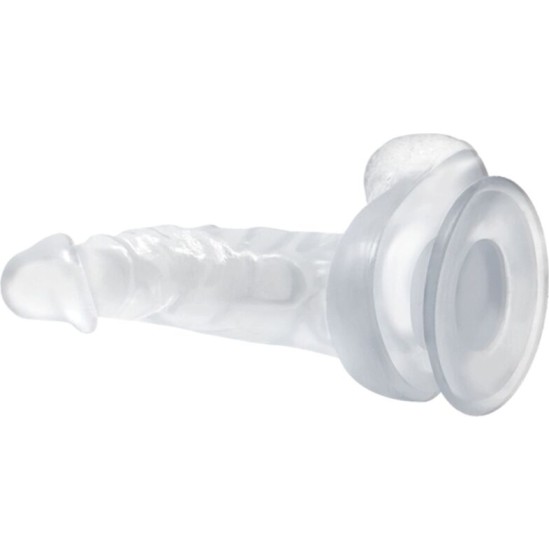 Baile Dildos BAILE - REALISTIC DILDO WITH SUCTION CUP AND TESTICLES 16.7 CM TRANSPARENT