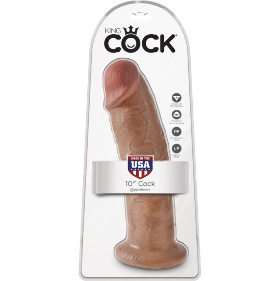 King Cock REALISTIC PENIS 24 CM CARAMEL