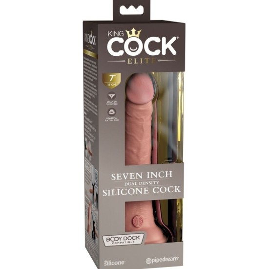 King Cock ELITE REALISTIC SILICONE DILDO 17.8 CM