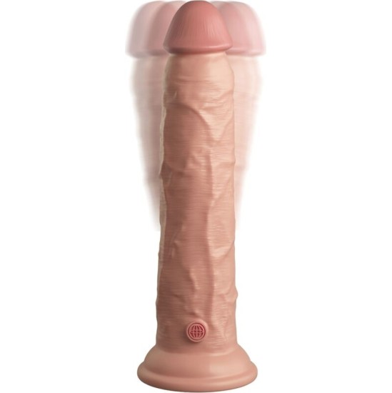 King Cock ELITE REALISTIC DILDO VIBRATOR & SILICONE REMOTE CONTROL 23 CM