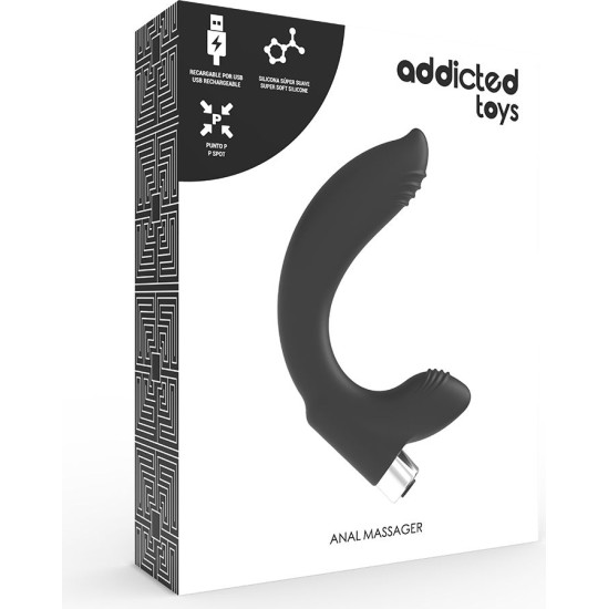 Addicted Toys PROSTATIC VIBRATOR RECHARGEABLE MODEL 7 - BLACK