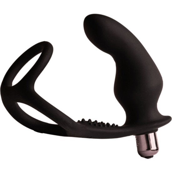 Rocks-Off RO-ZEN RRO ANAL PLUG WITH VIBRATING PENIS RING BLACK