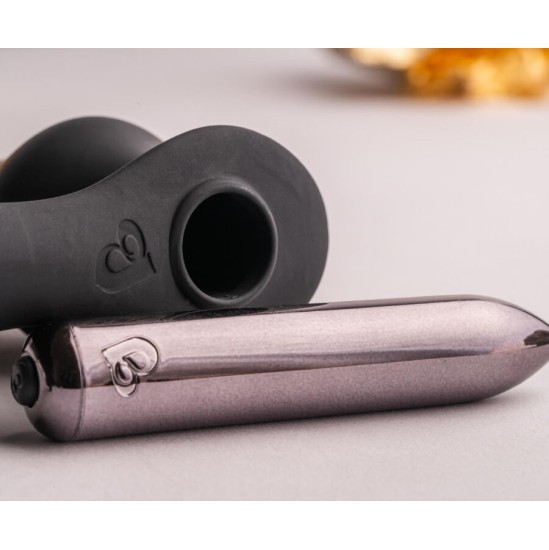 Rocks-Off RO-ZEN RRO ANAL PLUG WITH VIBRATING PENIS RING BLACK