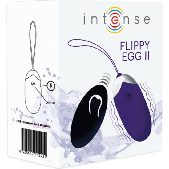 Intense Couples Toys INTENSE - FLIPPY II VIBRATING EGG WITH REMOTE CONTROL PURPLE