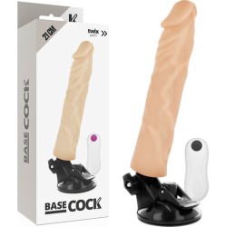 Basecock REALISTIC VIBRATOR REMOTE CONTROL FLESH 21 CM -O- 4 CM