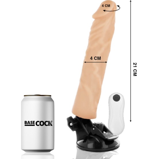 Basecock REALISTIC VIBRATOR REMOTE CONTROL FLESH 21 CM -O- 4 CM