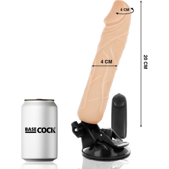 Basecock REALISTIC VIBRATOR REMOTE CONTROL FLESH 20 CM -O- 4 CM