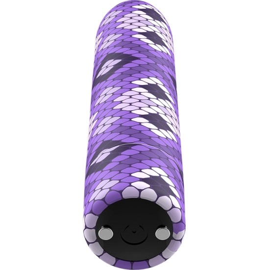Custom Bullets RECHARGEABLE SNAKE PURPLE MAGNETIC BULLET 10 INTENSITIES