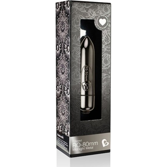 Rocks-Off VIBRATING BULLET RO-80MM MIDNIGHT METAL