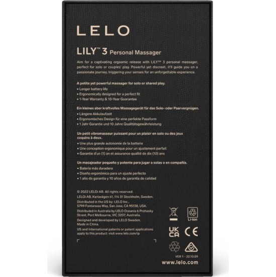 Lelo LILY 3 PERSONAL MASSAGER - AQUA GREEN