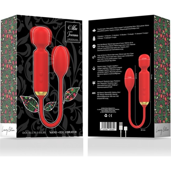 MIA TOSCANA DOUBLE PLEASURE WAND + VIBRATING EGG