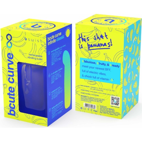 B Swish BCUTE CURVE INFINITE CLASSIC LIMITED EDITION RECHARGEABLE SILICONE VIBRATOR YELLOW