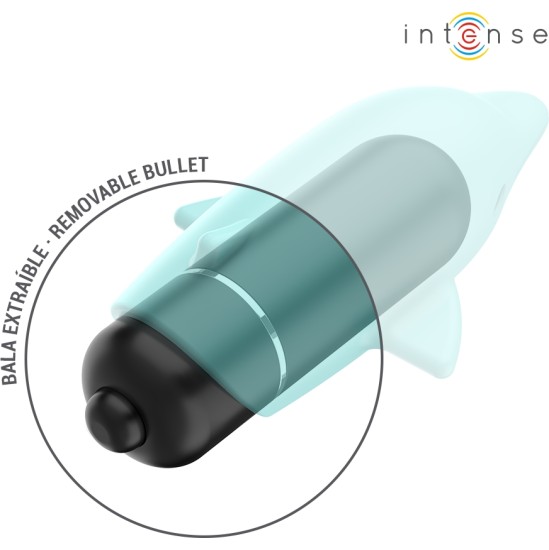Intense Fun INTENSE - ECHO VIBRATING BULLET DOLPHIN BLUE 8 X 4.7 CM