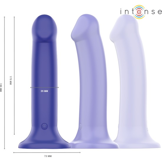 Intense Fun INTENSE - VICTORIA VIBRATOR WITH SUCTION CUP 10 VIBRATIONS DARK BLUE REMOTE CONTROL