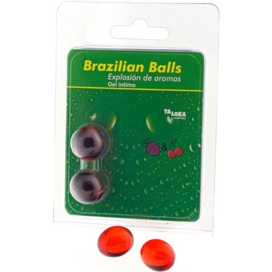 Taloka 2 BRAZILIAN BALLS STRAWBERRY & CHERRY INTIMATE GEL