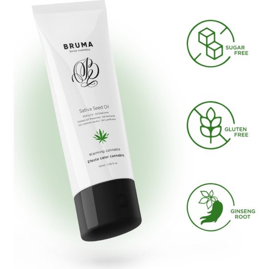 Bruma SATIVA SEED OIL SLIDING GEL WARMING CANNABIS FLAVOR 100 ML