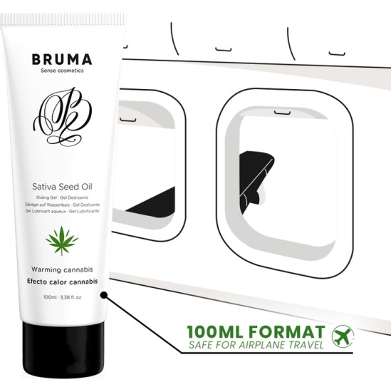 Bruma SATIVA SEED OIL SLIDING GEL WARMING CANNABIS FLAVOR 100 ML