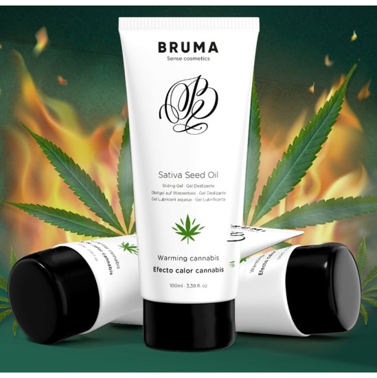 Bruma SATIVA SEED OIL SLIDING GEL WARMING CANNABIS FLAVOR 100 ML