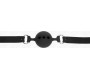 Kink Collar & Gag KINK - FULL SILICONE GAG 55 x 2 CM WITH 5 CM BALL SIZE L BLACK ADJUSTABLE 35-51 CM
